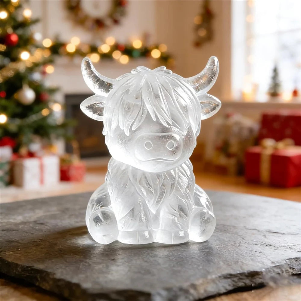 6-Grid Highland Cow Ice Cube Tray 3D Food Grade Silicone Mold for Chocolate Candy Jelly (BPA Free, No FDA) - Blue - 7