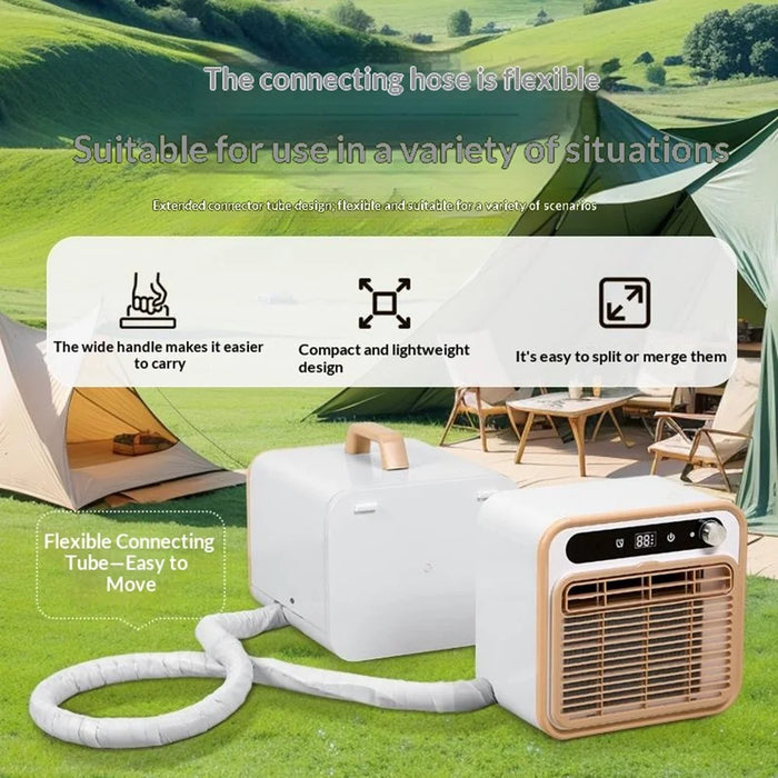 HHR-30 Portable Air Conditioner 220V 1500W Split Type Remote Control AC Unit with 1m Hose - 4