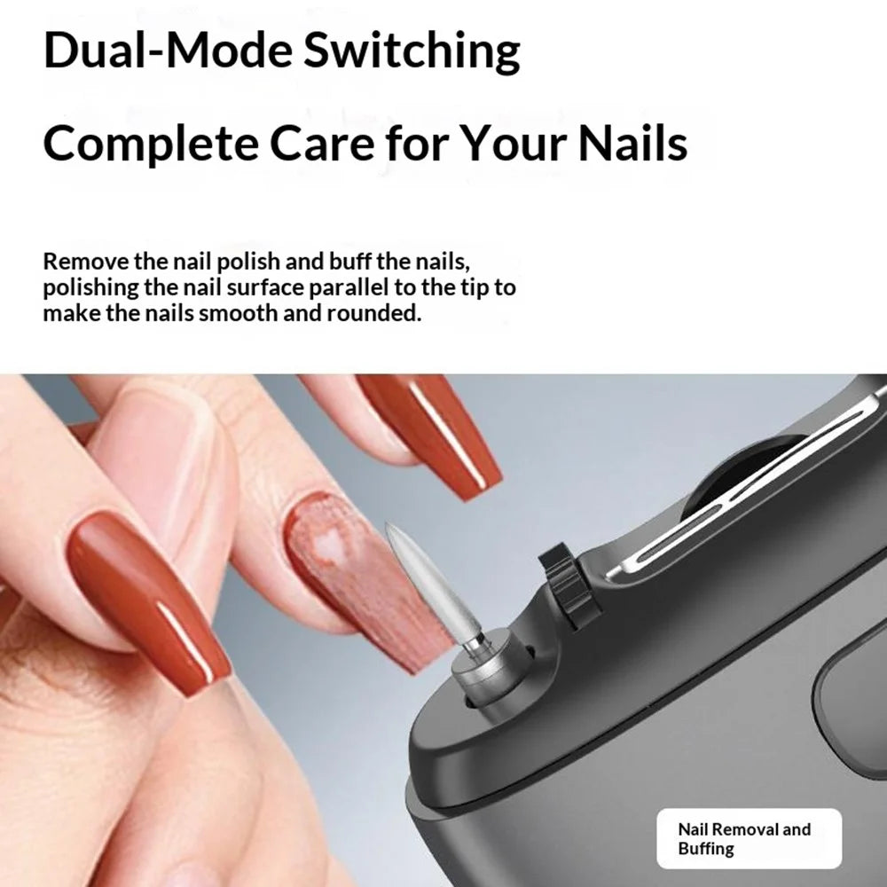S11 Electric Nail Clipper 4 Switchable Blades Nail Trimmer with LED Light Magnifying Glass for Adults Kids - Dark Grey - 6