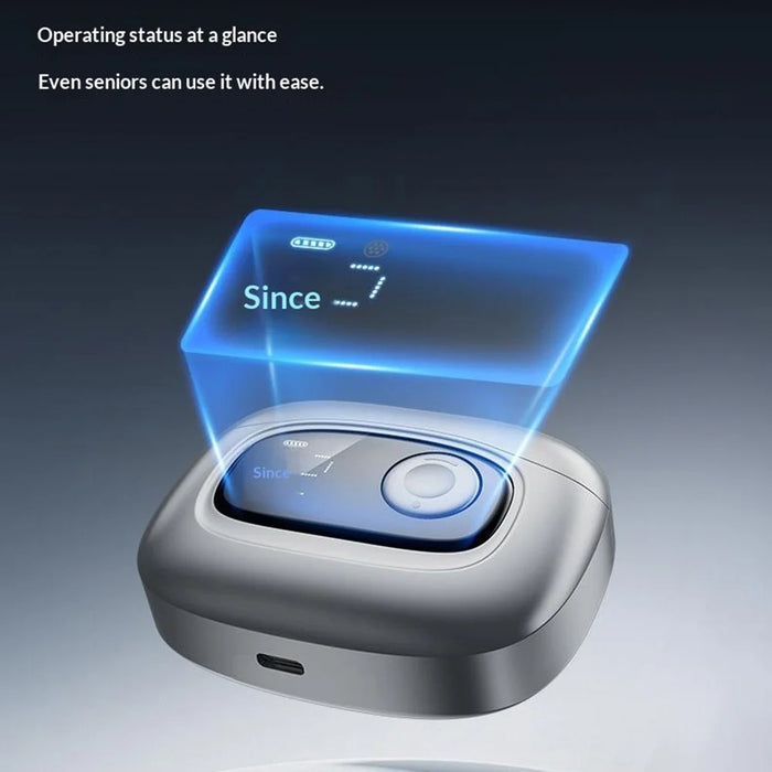 S9 Digital Display USB-C Electric Nail Clipper 4 Cutting Heads with LED Light Magnifying Glass - Dark Grey - 4