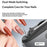 S9 Digital Display USB-C Electric Nail Clipper 4 Cutting Heads with LED Light Magnifying Glass - Dark Grey - 5