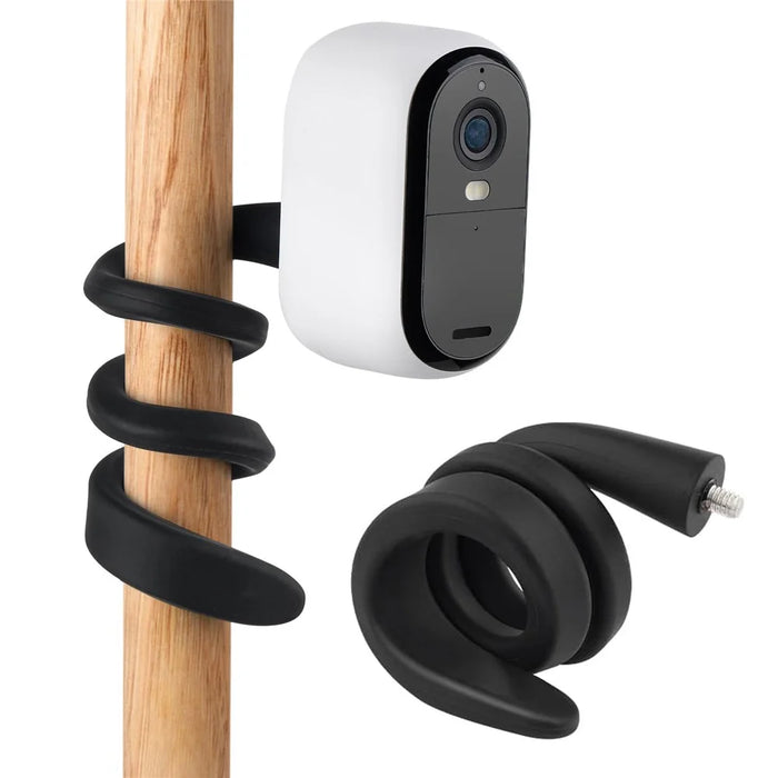 43cm Flexible Silicone Camera Bracket Adjustable Twist Mount Stand for Security Camera - Black - 1