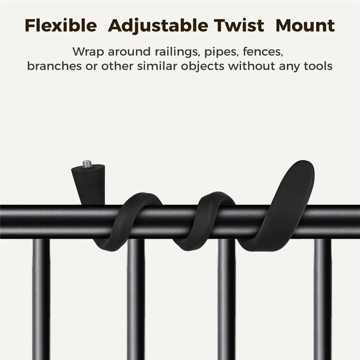 43cm Flexible Silicone Camera Bracket Adjustable Twist Mount Stand for Security Camera - Black - 3