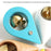Magnetic Water Drop Wooden Wind Chime Fridge Magnet Brass Bell for Home Decor - Lake Blue - 3