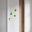 Magnetic Water Drop Wooden Wind Chime Fridge Magnet Brass Bell for Home Decor - Lake Blue - 7