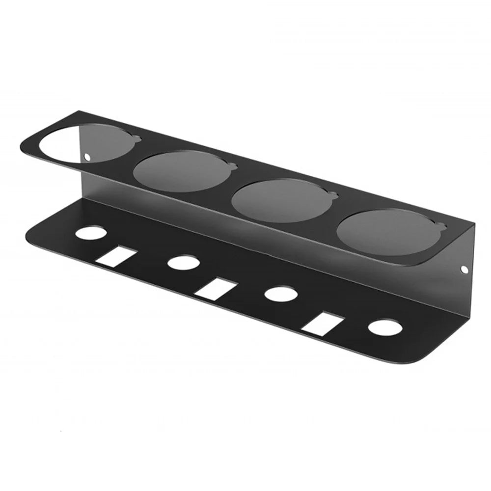 Wall-Mounted Can Organizer 4-Slot Steel Spray Can Holder Carbon Steel Storage Rack for Garage Workshop - Black - 1
