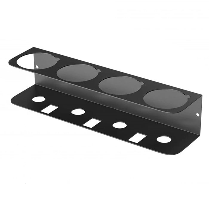 Wall-Mounted Can Organizer 4-Slot Steel Spray Can Holder Carbon Steel Storage Rack for Garage Workshop - Black - 1