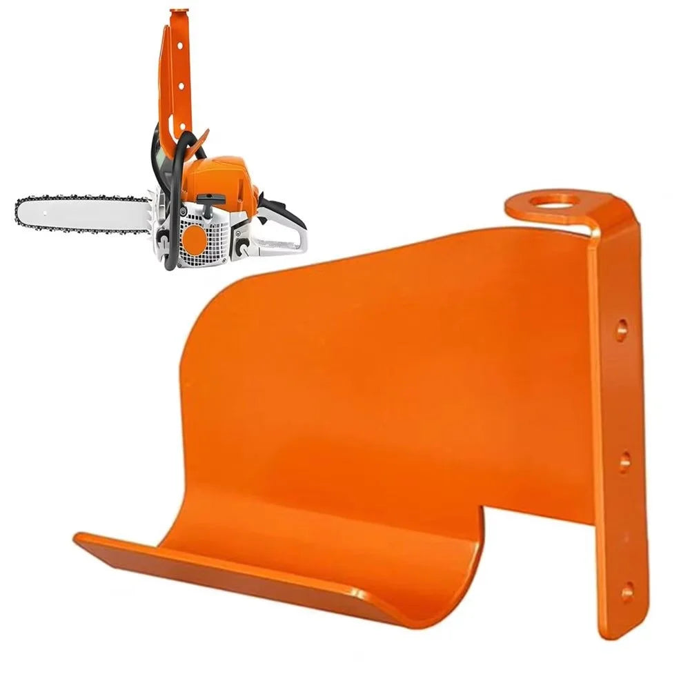 Wall Mounted Heavy Duty Chainsaw Hanger Garage Power Saw Storage Rack Holder for Workshop - Orange - 1