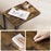 Industrial C-Shaped Side Table Wood Grain Top Sofa Bedside Table for Living Room Bedroom - 30x40x62cm - 5