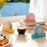 6Pcs Snail Coaster Set Silicone Non-Slip Heat Insulation Pad with Storage Rack for Table Decoration - Purple Storage Rack / 2xPink+2xGreen+2xBlue Coasters - 3