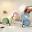 6Pcs Snail Coaster Set Silicone Non-Slip Heat Insulation Pad with Storage Rack for Table Decoration - Purple Storage Rack / 2xPink+2xGreen+2xBlue Coasters - 4