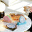 6Pcs Snail Coaster Set Silicone Non-Slip Heat Insulation Pad with Storage Rack for Table Decoration - Purple Storage Rack / 2xPink+2xGreen+2xBlue Coasters - 5