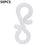 50Pcs S-shaped PP Hooks Shower Curtain Christmas Light String Hangers for Bathroom Decoration - White - 1