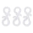 50Pcs S-shaped PP Hooks Shower Curtain Christmas Light String Hangers for Bathroom Decoration - White - 2