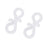 50Pcs S-shaped PP Hooks Shower Curtain Christmas Light String Hangers for Bathroom Decoration - White - 3