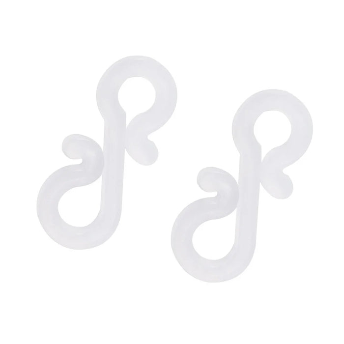 50Pcs S-shaped PP Hooks Shower Curtain Christmas Light String Hangers for Bathroom Decoration - White - 3