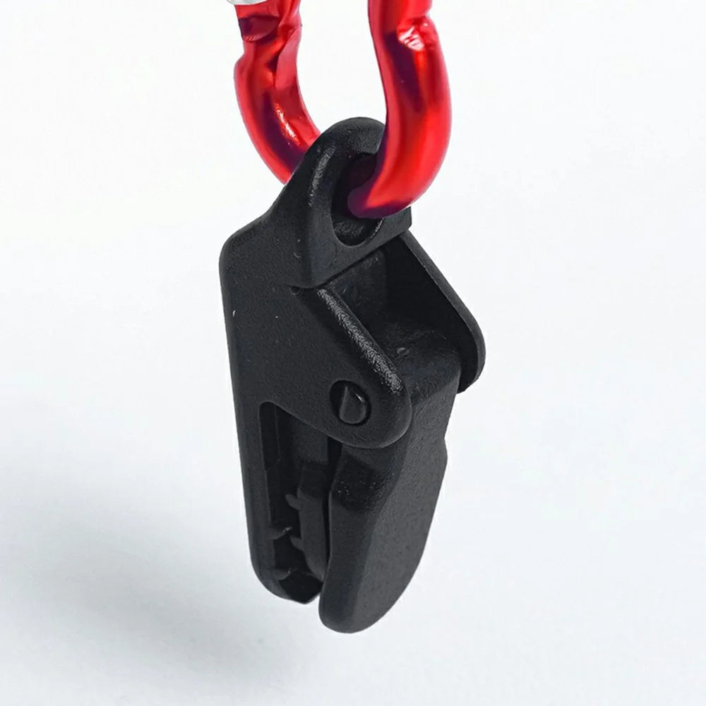5Pcs Alligator Clip with Carabiner Tent Tarp Awning Canopy Fastener Clamp for Outdoor Camping - 6