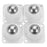 4Pcs 33x33mm Self-Adhesive Swivel Casters 40KG Load 360° Rotation Paste Caster Wheels for Furniture - White - 1