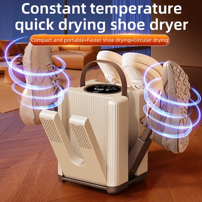 HXQ-10 6-Arm Shoe Dryer with Timer 200W 48 Degree Celsius Constant Temperature Foldable Dehumidifying Machine - EU Plug - 6