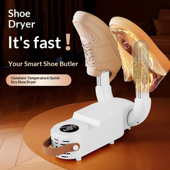 HXQ-07 Shoe Dryer 130W 48 Degree Celsius Constant Temperature 3D Hot Air Circulation Foldable with Smart Timer - White / EU Plug - 7