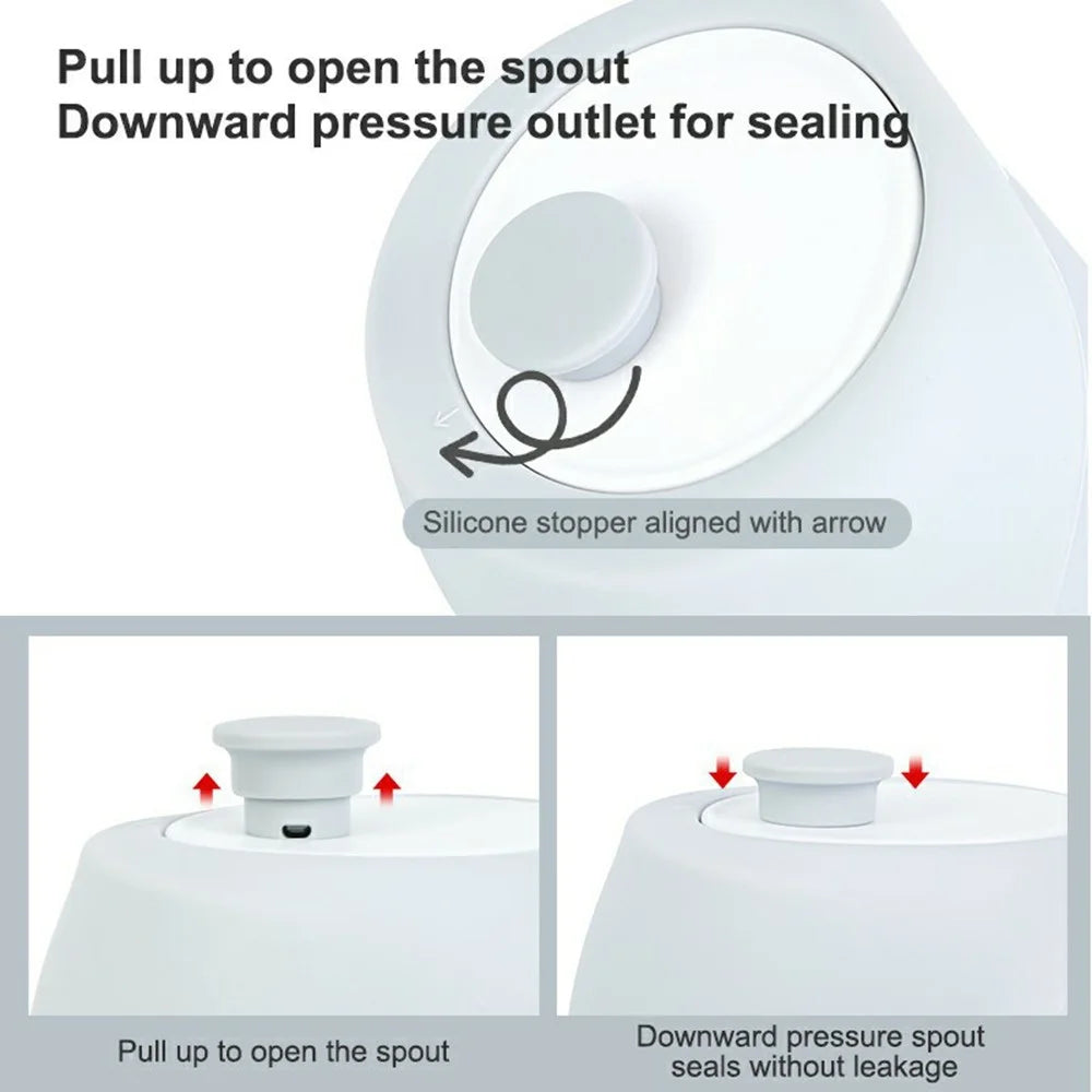 PET02 Portable Dog Water Bottle 550ml Food Grade Silicone Foldable Drinking Dispenser for Outdoor - Light Grey - 2