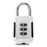 03HP Zinc Alloy 3-Digit Combination Padlock One-Touch Auto Open Keyless for Luggage Backpack - White+Black - 1