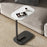 Size S 38x28x60cm C-Shape Side Table Carbon Steel Wooden End Table for Sofa Bedroom - White+Black - 3