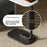 Size S 38x28x60cm C-Shape Side Table Carbon Steel Wooden End Table for Sofa Bedroom - White+Black - 7