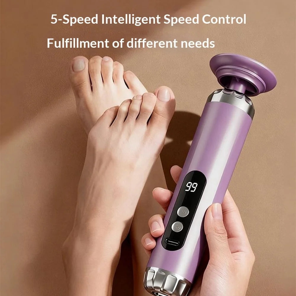XH-001 Electric Callus Remover 5-Speed 27000RPM Type-C Rechargeable Foot Grinder for Pet Nail - Pink - 3