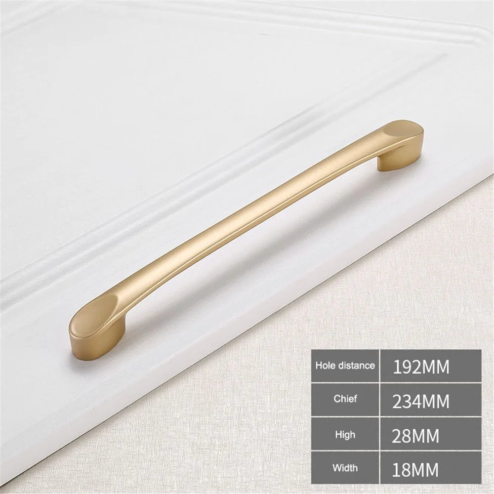 YIJIA Kitchen Cabinet Handle Solid Aluminum Alloy Furniture Wardrobe Drawer Pull Handle, 22mm Screw - 2008-192 - 2