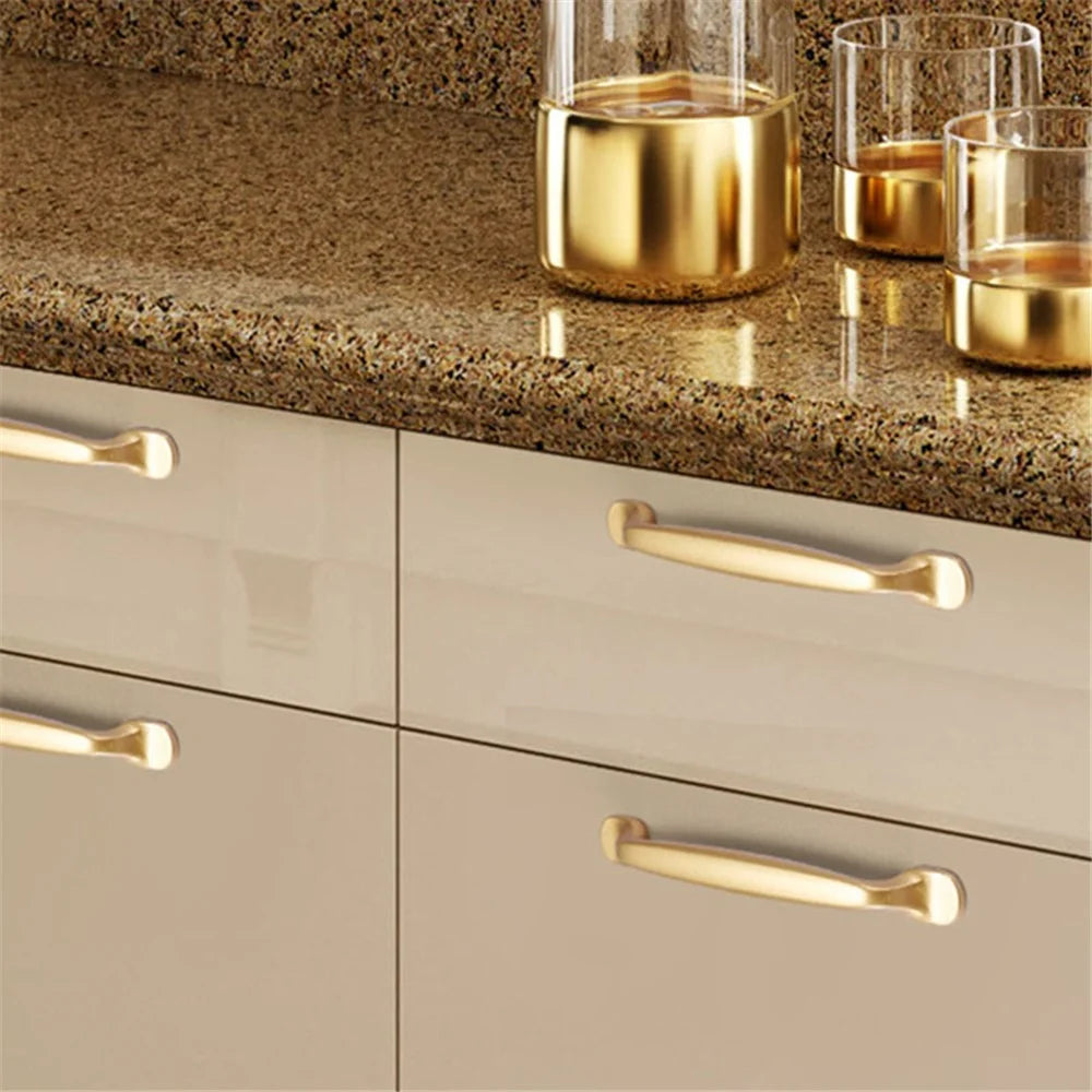 YIJIA Kitchen Cabinet Handle Solid Aluminum Alloy Furniture Wardrobe Drawer Pull Handle, 22mm Screw - 2008-192 - 4