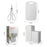 19Pcs Food Grade Silicone Kitchenware Set with Stainless Steel Knives and Storage Rack (FDA Certified) - Black - 6