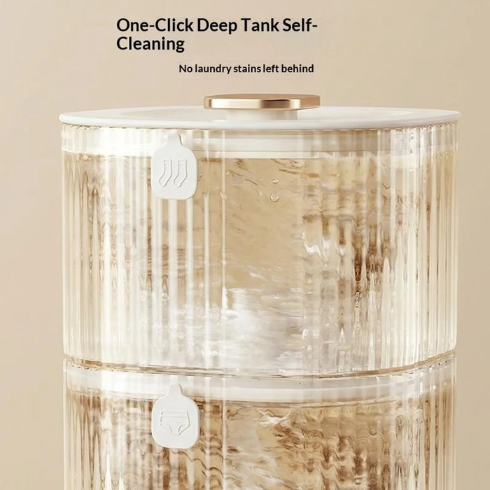 HP-318 Mini Double Tub Washing Machine 4L Portable Wireless Washer for Socks Underwear - Gold - 4