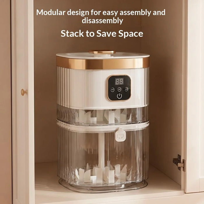 HP-318 Mini Double Tub Washing Machine 4L Portable Wireless Washer for Socks Underwear - Gold - 5