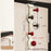 5-Hook Over Door Hanger Rack No Drilling Suction Cup Mount Storage Organizer - Creamy White + Red - 1