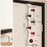 6-Hook Over Door Hanger Rack No Drilling Suction Cup Mount Storage Organizer - Creamy White + Red - 1