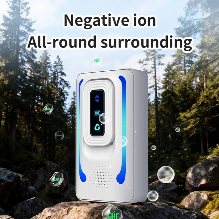 614 Negative Ion Air Purifier 5dB Ultra Quiet Plug-in Pet Odor Eliminator for Home Office, EU Plug - White - 3