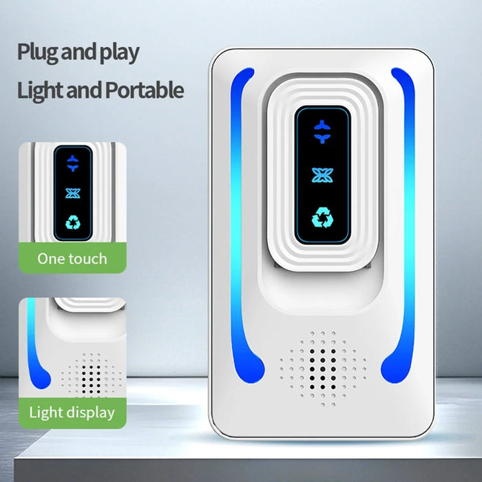614 Negative Ion Air Purifier 5dB Ultra Quiet Plug-in Pet Odor Eliminator for Home Office, EU Plug - White - 4