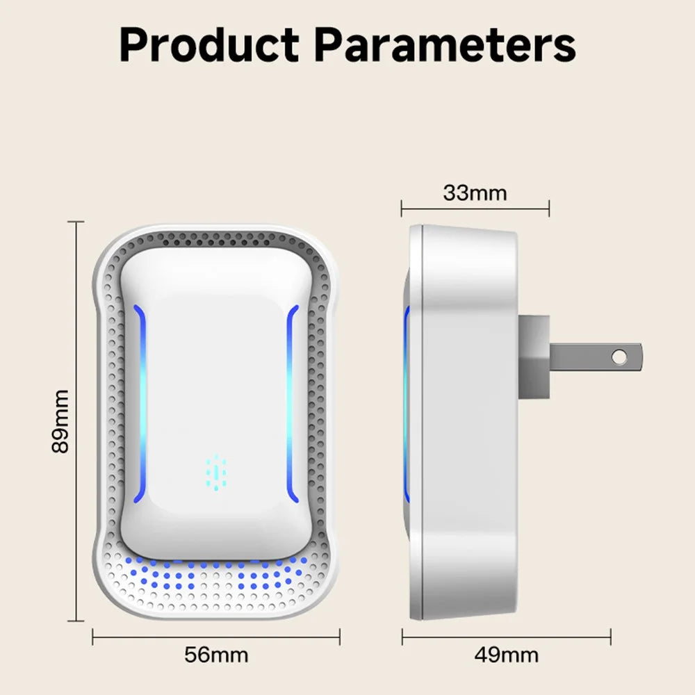 615 Smart Negative Ion Air Purifier 5dB Ultra Silent Plug-in Pet Odor Deodorizer, EU Plug - White - 7