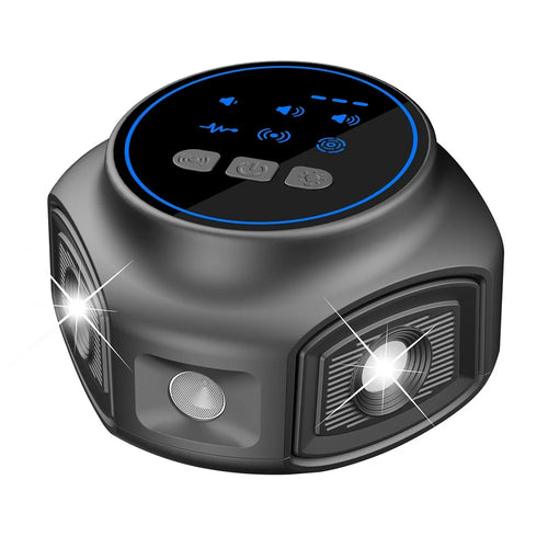 D803 Ultrasonic Pest Repeller 1kHz-65kHz Variable Frequency Strobe Light Rodent Insect Repellent - Black / USB - 1