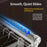 35cm Aluminum Alloy Buffer Pant Hanger Closet Pull-Out Wardrobe Slider Rod Trouser Rack - Black - 2