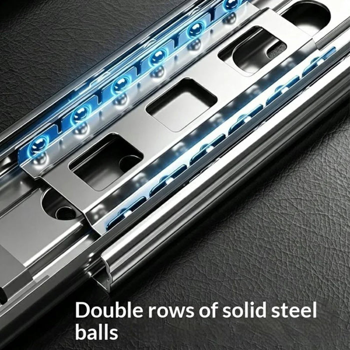 40cm Aluminum Alloy Buffer Pant Hanger Closet Pull-Out Wardrobe Slider Rod Trouser Rack - Black - 4