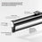 50cm Aluminum Alloy Buffer Pant Hanger Closet Pull-Out Wardrobe Slider Rod Trouser Rack - Black - 5