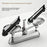 50cm Aluminum Alloy Buffer Pant Hanger Closet Pull-Out Wardrobe Slider Rod Trouser Rack - Black - 6