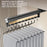 45cm Top Mount Aluminum Alloy Wardrobe Pant Hanger Pull-Out Rail Organizer Rack - Black - 4