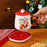 Christmas Heated Mug with Lid and Spoon 430ml Ceramic Coffee Cup Warmer, EU Plug - Style A / with Silicone Lid - 3