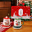 Christmas Heated Mug with Lid and Spoon 430ml Ceramic Coffee Cup Warmer, EU Plug - Style A / with Silicone Lid - 4