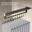 50cm Silent Damping Closet Pants Hanger Rail with Suction Cup Aluminum Alloy Telescopic Pull-Out Rod - Black - 4