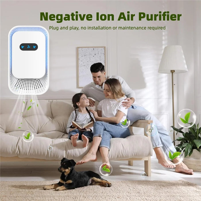 Negative Ion Air Purifier for Home Kitchen Pet Odor Smoke Removal - EU Plug - 3