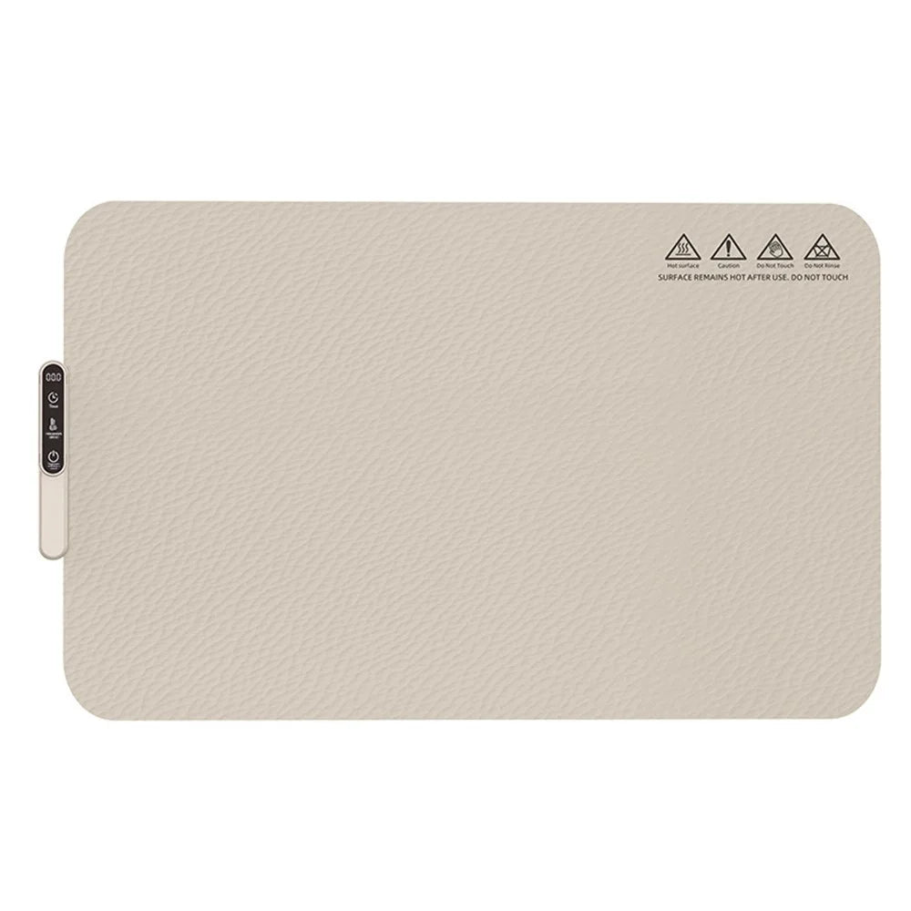 Rollable Silicone Food Warmer Pad Touch Control 8-Speed 8H Timer Electric Heated Dining Mat - EU Plug - 1